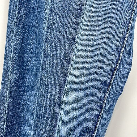 Blank NYC Multi-Toned Jeans Size 28 Raw Step Hem Mid-rise Panelled - Picture 3 of 9